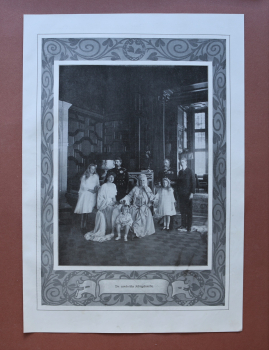 Kunst Druck Rumänien 1909 Die rumänische Königsfamilie